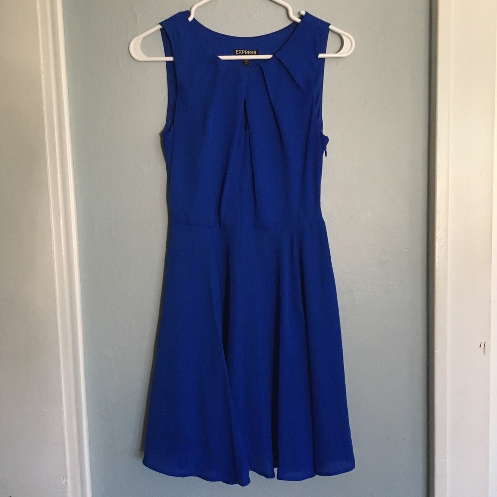 Blue Keyhole Cocktail Dress | XS